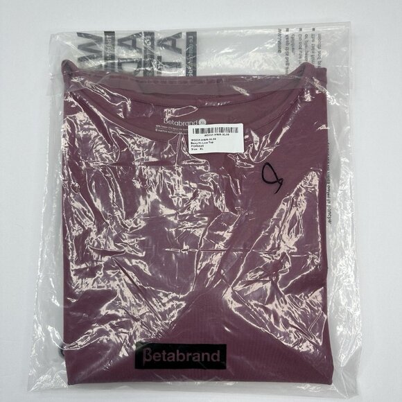 Betabrand Women’s NWT Mauve Purple Boat Neck Short Sleeve Boxy Hi-Low Top XL/C47 - Picture 11 of 11